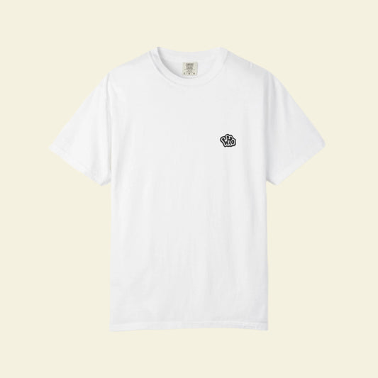 Black Thread Embroidered WHO T-Shirt