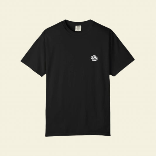 White Thread Embroidered WHO T-Shirt