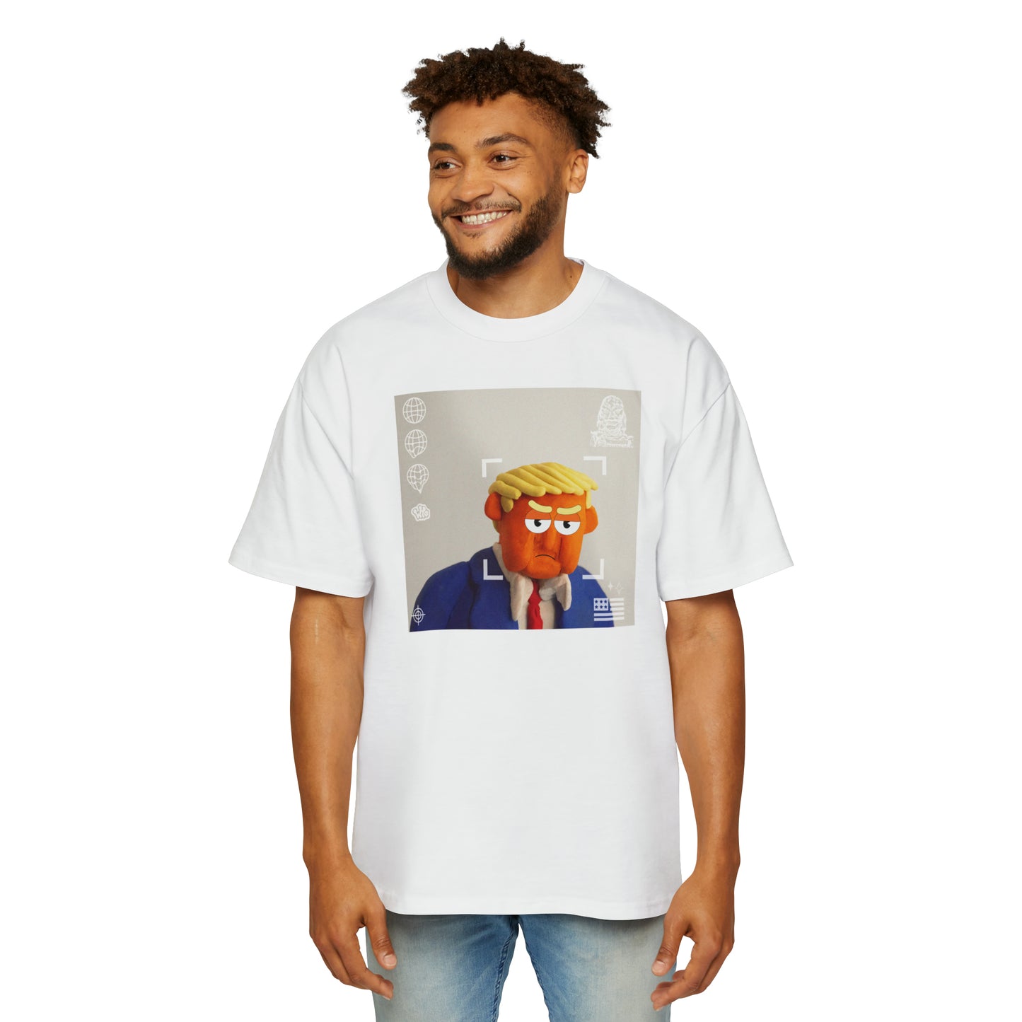 Mens oversized Tee: Trump Mugshot